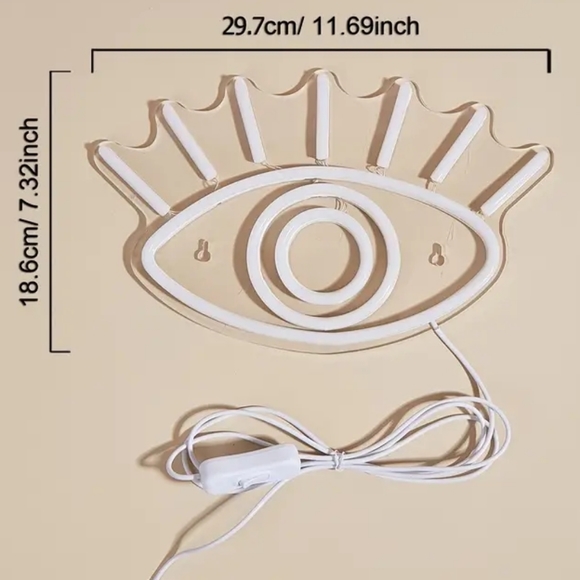 *1 DAY ONLY SALE!* Evil Eye Neon Light Lamp Wall Sign Art Home Decor Home Accent - Picture 7 of 7